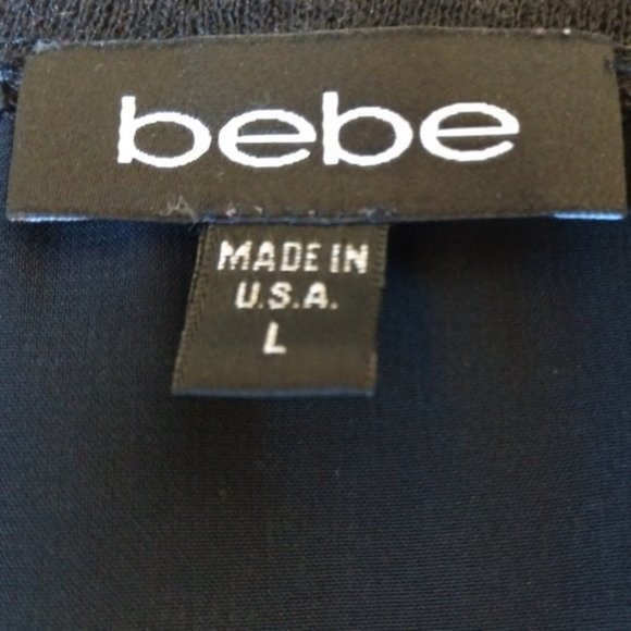 Bebe L High Low Sleeveless Top Black - Picture 4 of 5